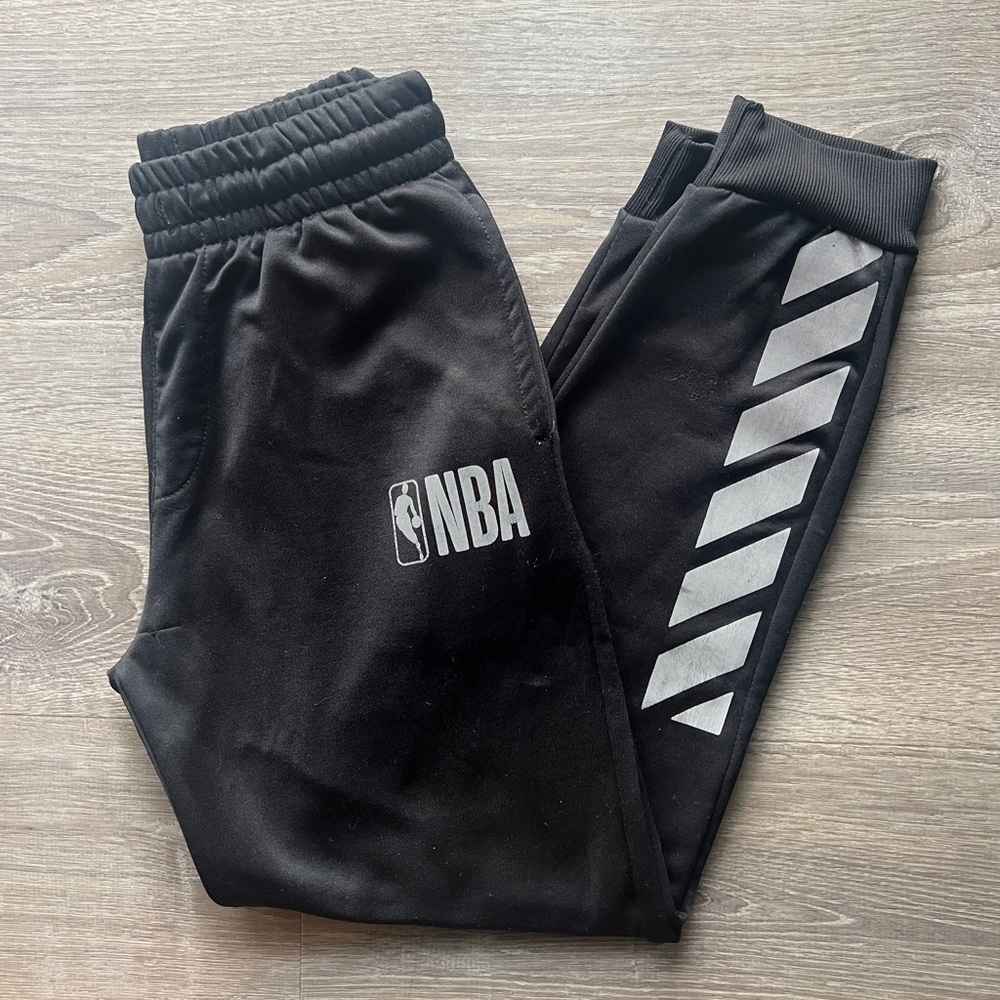 NBA Black Joggers with Silver Reflective Accents